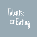 Vinyl Wall Art Decal - Talents: Eating - 3.5" x 4" - Trendy Sarcastic Humorous Quote Checklist Sticker For Notebook Diary Tablet Cover School Book Decoration 2