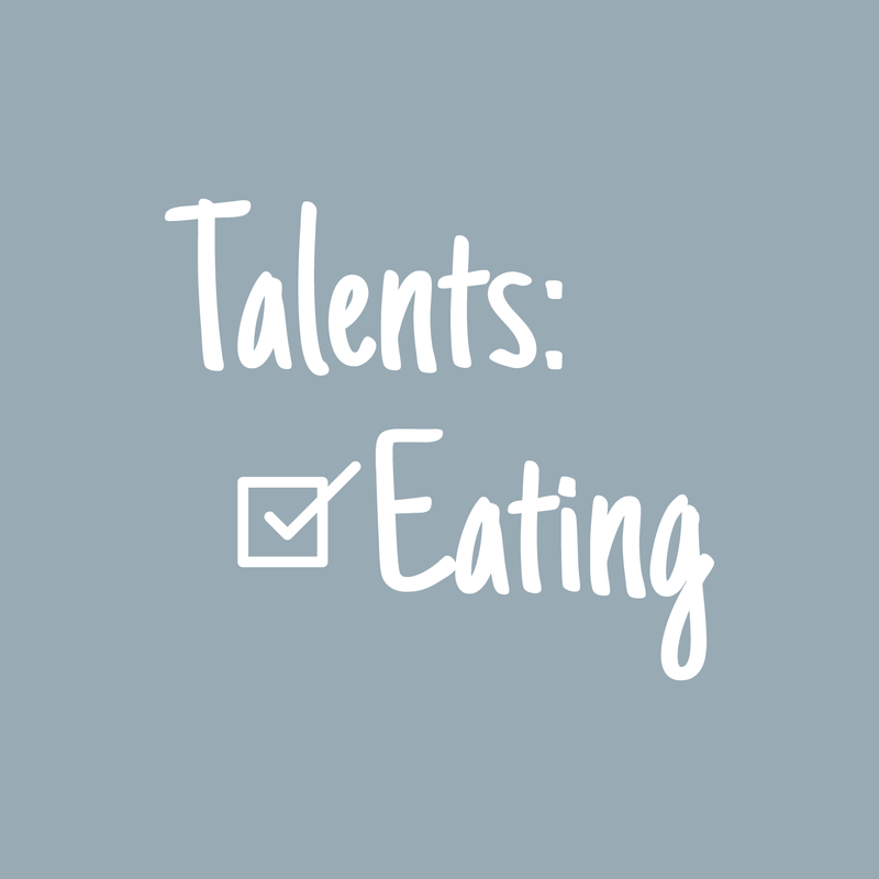 Vinyl Wall Art Decal - Talents: Eating - 3.5" x 4" - Trendy Sarcastic Humorous Quote Checklist Sticker For Notebook Diary Tablet Cover School Book Decoration 2