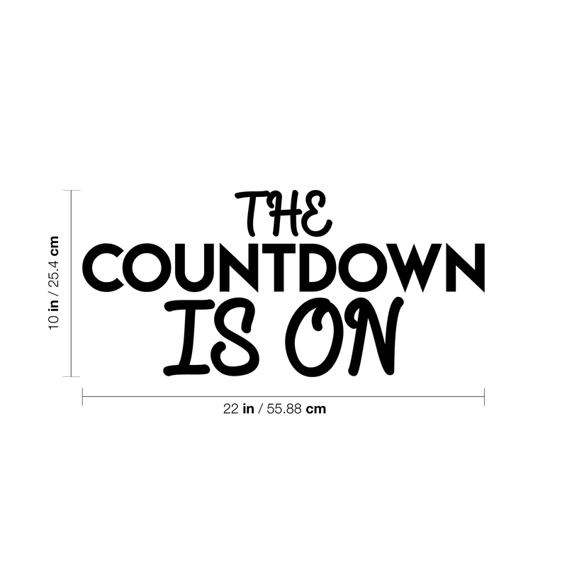 Vinyl Wall Art Decal - The Countdown Is On - Modern Christmas Sticker Quote For Home Living Room Store Coffee Shop Office Holiday Season Decor 4