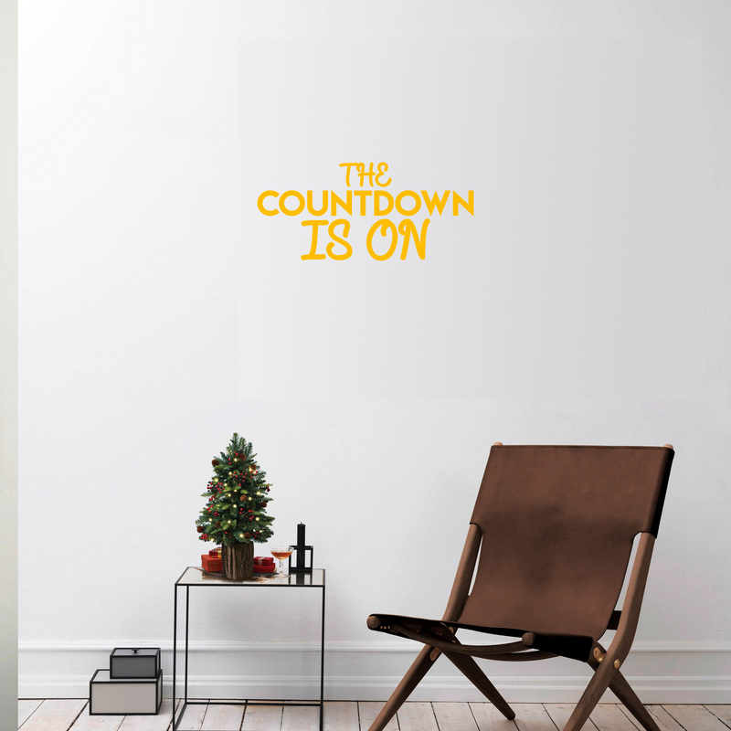 Vinyl Wall Art Decal - The Countdown Is On - 10" x 22" - Modern Christmas Sticker Quote For Home Living Room Store Coffee Shop Office Holiday Season Decor 3