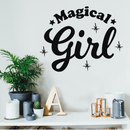 Vinyl Wall Art Decal - Magical Girl - 17" x 22" - Trendy Inspirational Cute Magic Stars Sticker Quote For Home Bedroom Girls Baby Room Nursery Office Decor 2