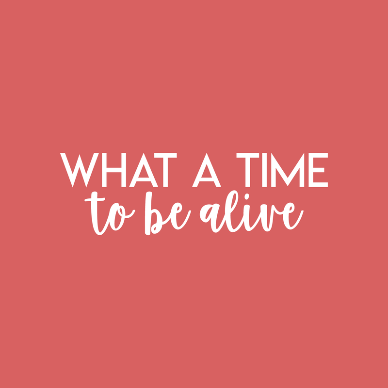 Vinyl Wall Art Decal - What A Time To Be Alive - 7" x 22" - Modern Inspirational Life Quote Positive Sticker For Home Bedroom Closet Living Room Work Office Coffee Shop Decor 2