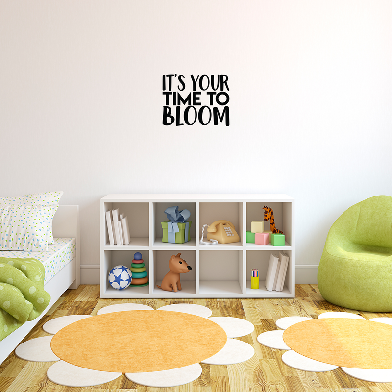 Vinyl Wall Art Decal - It's Your Time To Bloom - 17" x 22" - Trendy Inspirational Quote Positive Sticker For Home Bedroom Living Room Playroom Work Office Patio Decor 5