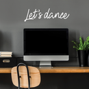 Vinyl Wall Art Decal - Let's Dance - 7.5" x 25" - Modern Motivational Sticker Quote For Home Closet Living Room Ballet Studio Birthday Party Decorations 2