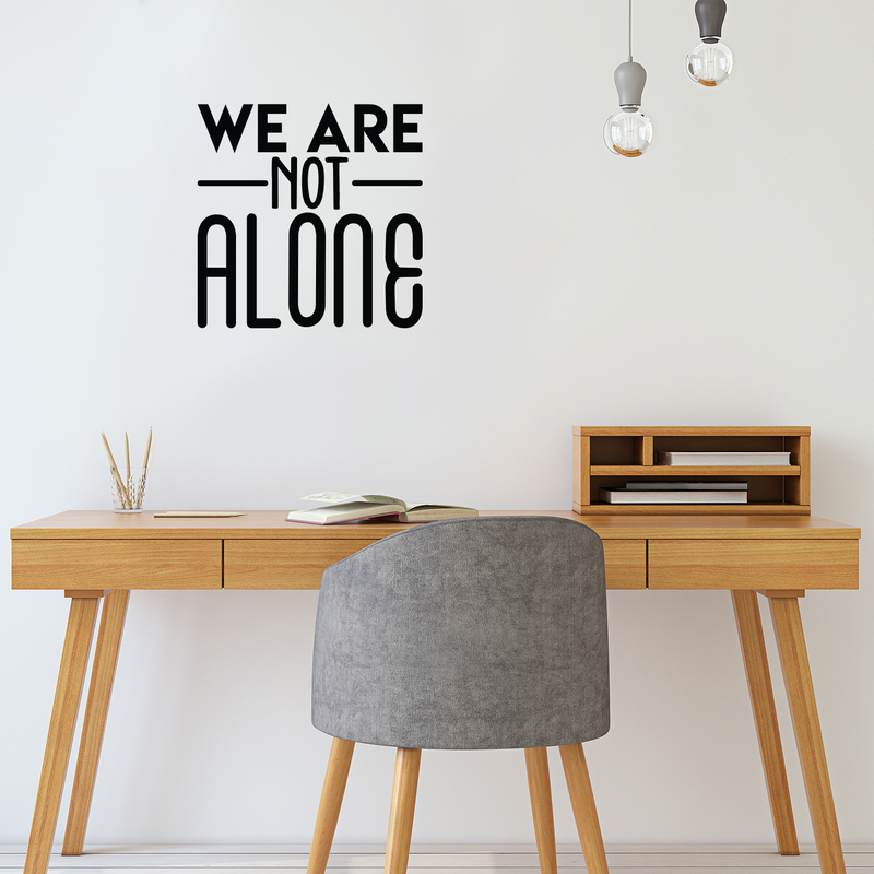 Vinyl Wall Art Decal - We Are Not Alone - 17" x 17" - Modern Inspirational Science Quote Sticker For Home Bedroom Living Room Coffee Shop Work Office Decor 2