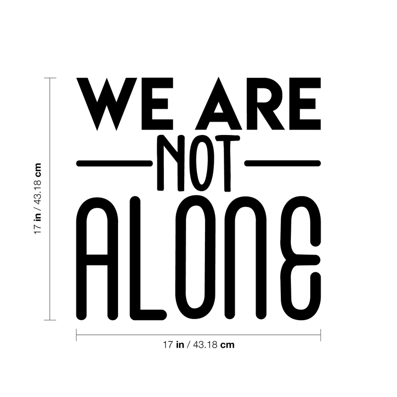 Vinyl Wall Art Decal - We Are Not Alone - 17" x 17" - Modern Inspirational Science Quote Sticker For Home Bedroom Living Room Coffee Shop Work Office Decor 3