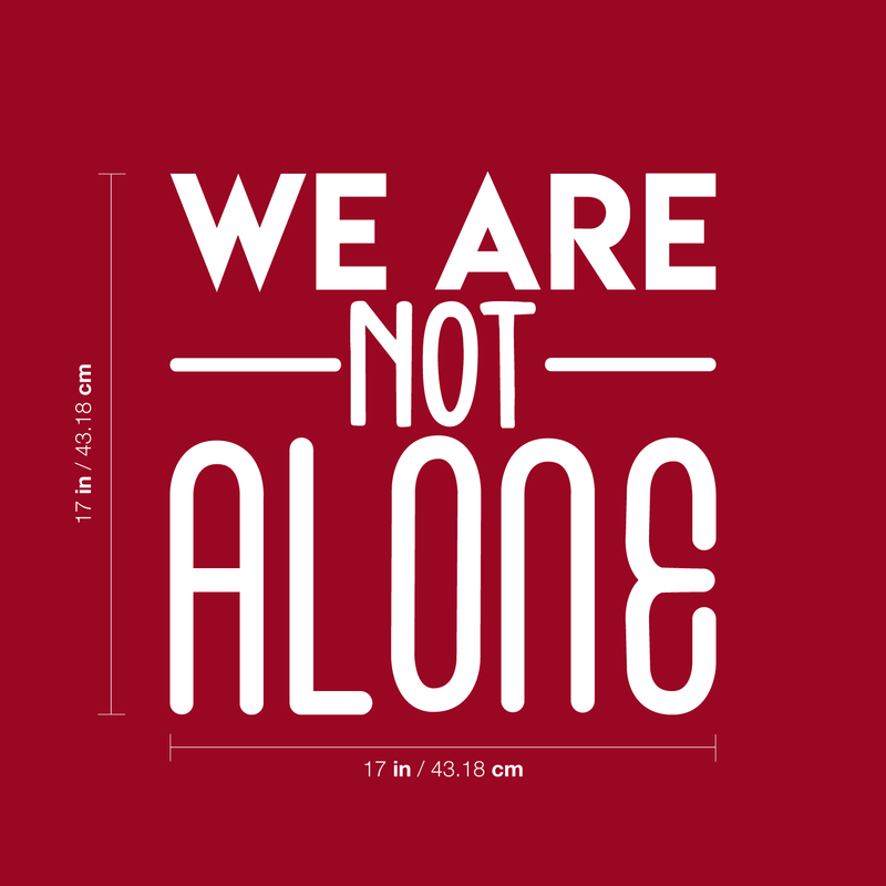 Vinyl Wall Art Decal - We Are Not Alone - 17" x 17" - Modern Inspirational Science Quote Sticker For Home Bedroom Living Room Coffee Shop Work Office Decor 3