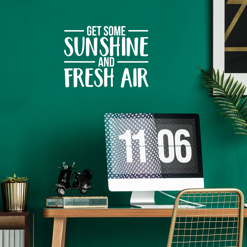 Vinyl Wall Art Decal - Get Some Sunshine And Fresh Air - 16" x 22" - Modern Inspirational Quote Sticker For Home Bedroom Living Room Coffee Shop Work Office Patio Decor 5
