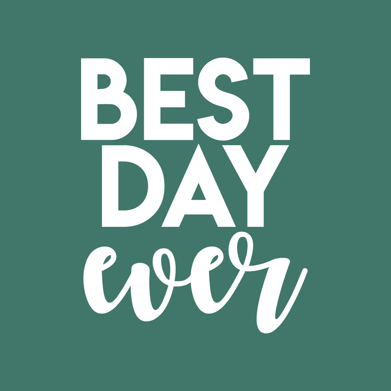 Vinyl Wall Art Decal - Best Day Ever - 20.5" x 17" - Trendy Motivational Quote Sticker For Home Bedroom Entryway Kids Room Playroom School Classroom Coffee Shop Work Office Decor 3