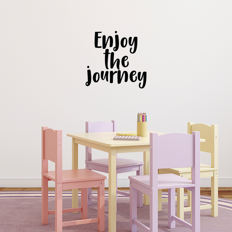 Vinyl Wall Art Decal - Enjoy The Journey - 17" x 18" - Modern Inspirational Quote Positive Sticker For Home Bedroom Kids Room Playroom Work Office Coffee Shop Decor 2