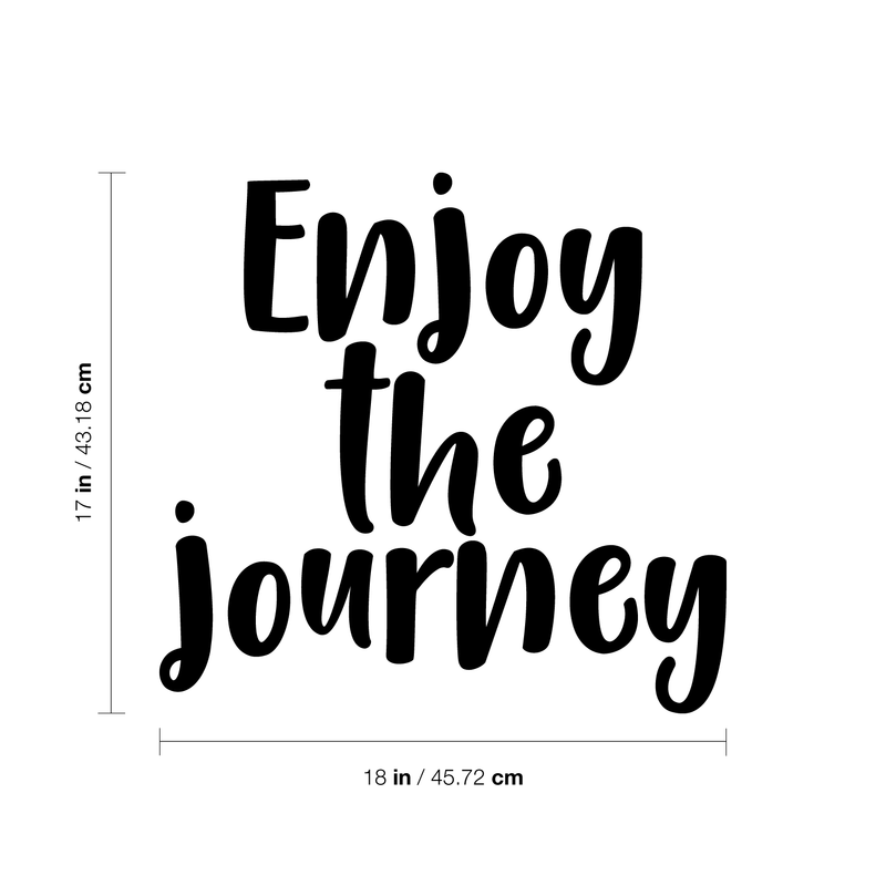 Vinyl Wall Art Decal - Enjoy The Journey - 17" x 18" - Modern Inspirational Quote Positive Sticker For Home Bedroom Kids Room Playroom Work Office Coffee Shop Decor 4
