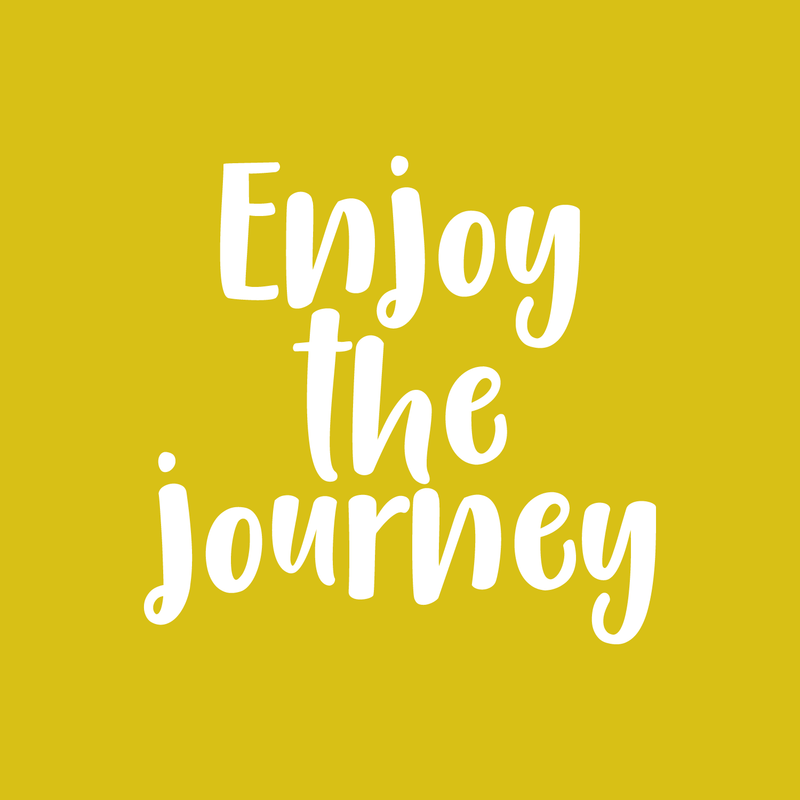 Vinyl Wall Art Decal - Enjoy The Journey - 17" x 18" - Modern Inspirational Quote Positive Sticker For Home Bedroom Kids Room Playroom Work Office Coffee Shop Decor 5