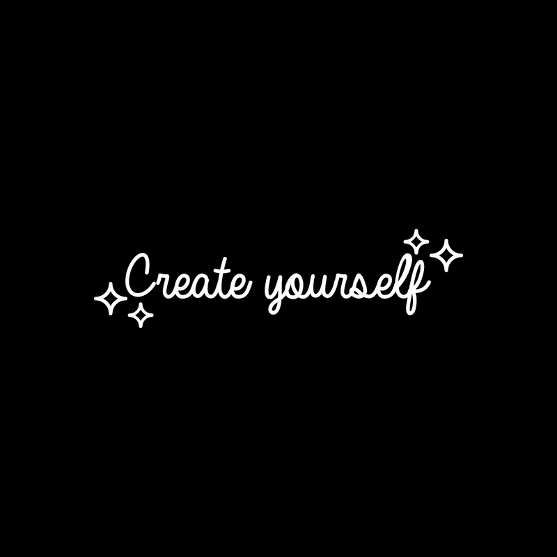 Vinyl Wall Art Decal - Create Yourself - 6.5" x 25" - Modern Motivational Quote Positive Sticker For Home Office Bedroom Living Room School Classroom Coffee Shop Decor 3