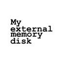 Vinyl Wall Art Decal - My External Memory Disk - 3.- Modern Funny Humorous Quote Sticker For Notebook Agenda Diary Journal Laptop Decoration 1