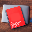 Vinyl Wall Art Decal - My External Memory Disk - 3.5" x 6" - Modern Funny Humorous Quote Sticker For Notebook Agenda Diary Journal Laptop Decoration 3