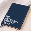 Vinyl Wall Art Decal - My External Memory Disk - 3.5" x 6" - Modern Funny Humorous Quote Sticker For Notebook Agenda Diary Journal Laptop Decoration 4