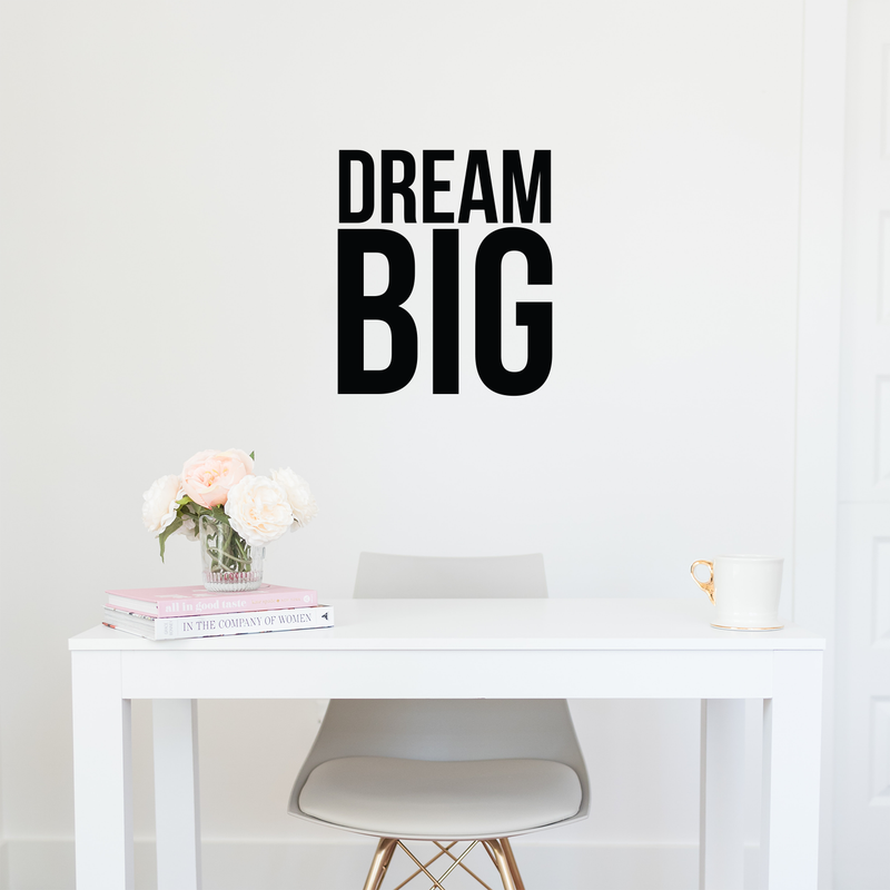Vinyl Wall Art Decal - Dream Big - 19.5" x 17" - Modern Inspirational Quote Sticker For Home Office Bedroom Kids Room Playroom School Classroom Coffee Shop Decor 3