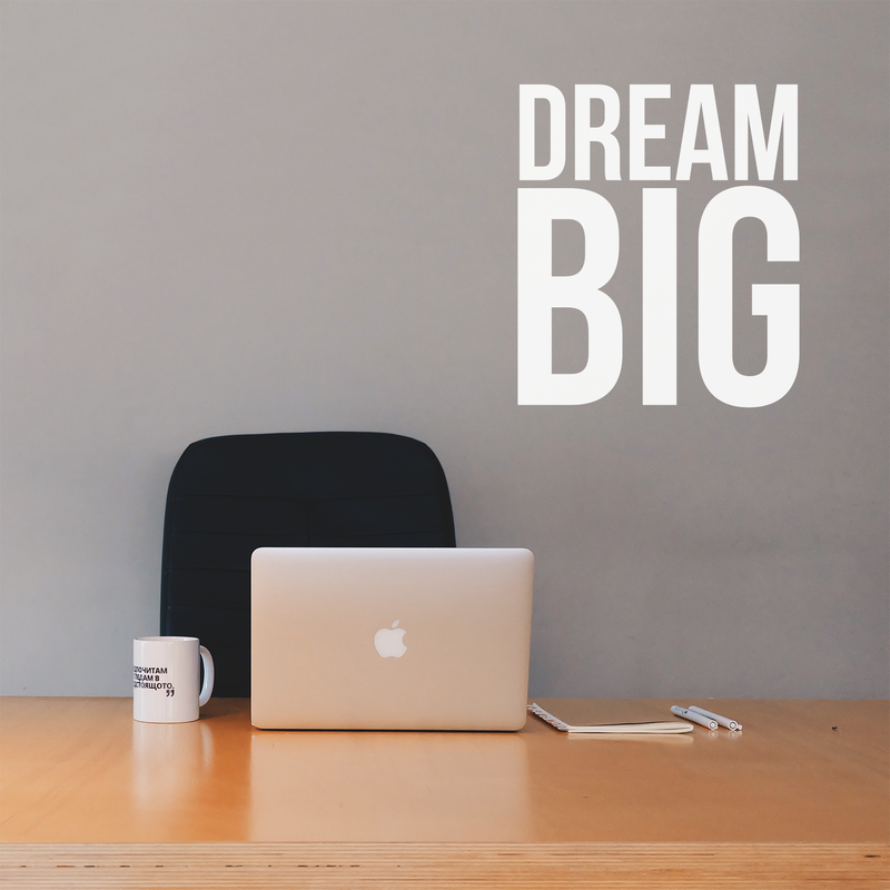 Vinyl Wall Art Decal - Dream Big - 19.5" x 17" - Modern Inspirational Quote Sticker For Home Office Bedroom Kids Room Playroom School Classroom Coffee Shop Decor 4