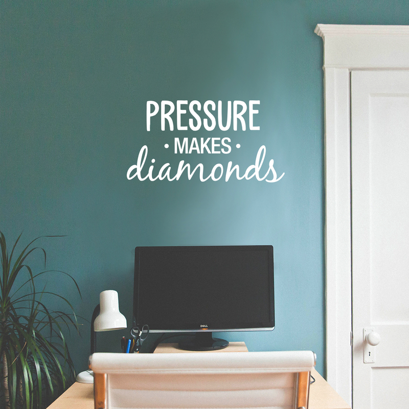 Vinyl Wall Art Decal - Pressure Makes Diamonds - 13" x 25" - Modern Motivational Quote Sticker For Home Office Work Bedroom School Classroom Decor 4