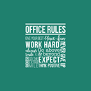 Vinyl Wall Art Decal - Office Rules Give Your Best Work Hard Never Give Up Think Positive - 40" x 36.5" - Modern Motivational Quote For Home Office Workplace School Decoration Sticker 1