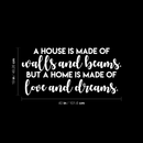 Vinyl Wall Art Decal -  A Home Is Made Of Love And Dreams - 19" x 40" - Modern Inspirational Positive Quote Sticker For Home Bedroom Living Room Decor 4