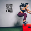 Vinyl Wall Art Decal - Everything You've Ever Wanted Is On The Other Side Of Fear - Modern Motivational Quote Sticker For Home Bedroom Gym Coffee Shop Work Office Decor 2