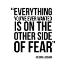 Vinyl Wall Art Decal - Everything You've Ever Wanted Is On The Other Side Of Fear - Modern Motivational Quote Sticker For Home Bedroom Gym Coffee Shop Work Office Decor 1