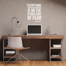 Vinyl Wall Art Decal - Everything You've Ever Wanted Is On The Other Side Of Fear - 20" x 17" - Modern Motivational Quote Sticker For Home Bedroom Gym Coffee Shop Work Office Decor 2