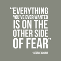 Vinyl Wall Art Decal - Everything You've Ever Wanted Is On The Other Side Of Fear - 20" x 17" - Modern Motivational Quote Sticker For Home Bedroom Gym Coffee Shop Work Office Decor 1