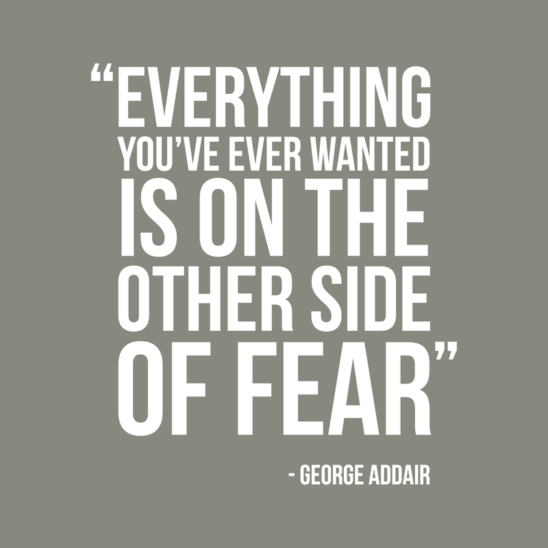 Vinyl Wall Art Decal - Everything You've Ever Wanted Is On The Other Side Of Fear - 20" x 17" - Modern Motivational Quote Sticker For Home Bedroom Gym Coffee Shop Work Office Decor 1