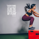 Vinyl Wall Art Decal - Everything You've Ever Wanted Is On The Other Side Of Fear - 20" x 17" - Modern Motivational Quote Sticker For Home Bedroom Gym Coffee Shop Work Office Decor 3