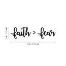 Vinyl Wall Art Decal - Faith Over Fear - Modern Motivational Positive Quote Sticker For Bedroom Living Room Home Office Classroom Work Decor 4