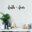 Vinyl Wall Art Decal - Faith Over Fear - Modern Motivational Positive Quote Sticker For Bedroom Living Room Home Office Classroom Work Decor 3