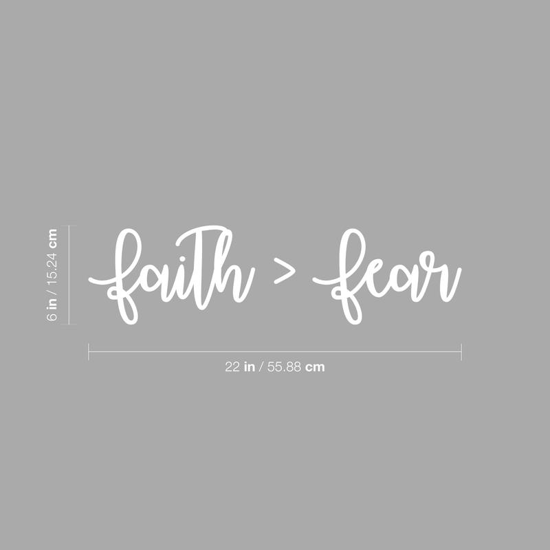 Vinyl Wall Art Decal - Faith Over Fear - 6" x 22" - Modern Motivational Positive Quote Sticker For Bedroom Living Room  Home Office Classroom Work Decor 4