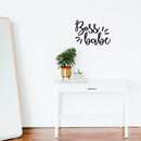Vinyl Wall Art Decal - Boss Babe - 10.5" x 15" - Modern Inspirational Sassy Quote Sticker For Woman Girl Bedroom Living Room Apartment Home Work Office Decor 2