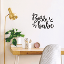 Vinyl Wall Art Decal - Boss Babe - 10.5" x 15" - Modern Inspirational Sassy Quote Sticker For Woman Girl Bedroom Living Room Apartment Home Work Office Decor 3