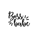 Vinyl Wall Art Decal - Boss Babe - 10.5" x 15" - Modern Inspirational Sassy Quote Sticker For Woman Girl Bedroom Living Room Apartment Home Work Office Decor 1