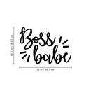 Vinyl Wall Art Decal - Boss Babe - 10.5" x 15" - Modern Inspirational Sassy Quote Sticker For Woman Girl Bedroom Living Room Apartment Home Work Office Decor 4