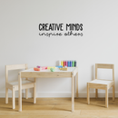 Vinyl Wall Art Decal - Creative Minds Inspire Others - 10" x 32" - Modern Inspirational Quote Sticker For Home Bedroom Kids Room Playroom School Classroom Work Office Decor 2
