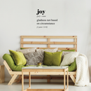 Vinyl Wall Art Decal - Joy Gladness Not Based on Circumstance 1 Peter 1:8-9 - 22" x 25" - Modern Inspirational Religious Bible Verse Quote For Home Bedroom Office Church Decoration Sticker 2