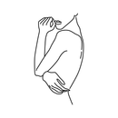 Vinyl Wall Art Decal - Woman Silhouette - 31" x 17" - Modern Feminine Body Shape Sticker For Women Girls Bedroom Home Office Closet Living Room Apartment Store Decor 1