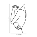 Vinyl Wall Art Decal - Woman Silhouette - 31" x 17" - Modern Feminine Body Shape Sticker For Women Girls Bedroom Home Office Closet Living Room Apartment Store Decor 4