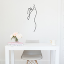 Vinyl Wall Art Decal - One Line Woman Silhouette - 30" x 10" - Modern Feminine Body Shape Sticker For Women Girls Bedroom Home Office Closet Living Room Apartment Store Decor 2