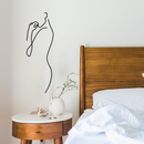 Vinyl Wall Art Decal - One Line Woman Silhouette - 30" x 10" - Modern Feminine Body Shape Sticker For Women Girls Bedroom Home Office Closet Living Room Apartment Store Decor 3