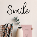 Vinyl Wall Art Decal - Smile - 10" x 18" - Modern Inspirational Positive Cute Quote Sticker For Home Office Bedroom Closet Living Room Work Space Apartment Decor 2