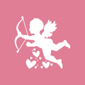 Vinyl Wall Art Decal - Cupid With Hearts - 22" x 23.5" - Modern Cute Artistic Design For Home Storefront Coffee Shop Couples Valentine's Day Decor Sticker 1