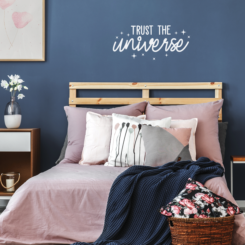 Vinyl Wall Art Decal - Trust The Universe - 10" x 22" - Trendy Inspirational Positive Quote Sticker For Home Bedroom Living Room Workplace Office Decor 3