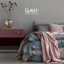 Vinyl Wall Art Decal - Grace Changes Everything - 11" x 22" - Trendy Minimalist Cute Cursive Quote Sticker For Home Bedroom Kids Room Closet Workplace Office Decor 2