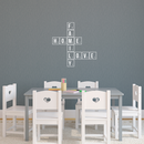 Vinyl Wall Art Decal - Family Scrabble - 22" x 22" - Modern Inspirational Cute Love Quote Sticker For Home Bedroom Kids Room Living Room Playroom Decor 3