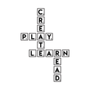 Vinyl Wall Art Decal - Create Play Learn Read - Modern Inspirational Game Quote Sticker Scrabble Shape For Teen Bedroom Home Office Kids Room Playroom Classroom Decor 1